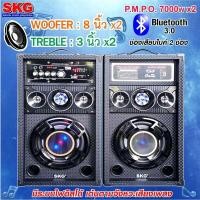 ราคา ลด30฿ INC5LEL5SKG ลำโพงตั้งพื้น 8นิ้ว 7000W รุ่น AV-361 PA-3 (สีดำ)ช่องเสียงไมค์2ช่อง ปรับเสียงBass Treble ประกัน 1 ปี (9011662073)