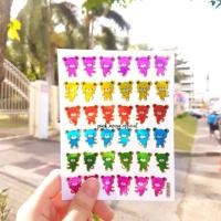 ราคา พร้อมส่งสติ๊กเกอร์วิบวับลายหมีสีรุ้ง (2709472887)