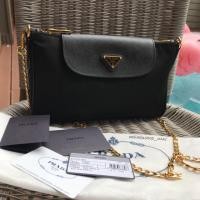 ราคา PRADA Tessuto Nylon Convertible Clutch Sling Bag (1199840883)
