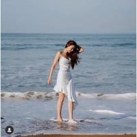 ราคา ชุดไปทะเล ชุดเที่ยวทะเล ชุดพริ้วไปทะเล เดรสขาว ชุดขาวพริ้วๆ เดรสสั้นสีขาว งานป้าย ชุดดินเนอร์ (9730645910)