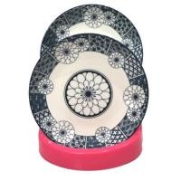 ราคา จาน/ชาม​ เซรามิค​ จานลายญี่ปุ่นสีคราม​ ​3ใบ/ชุด (11545764735)