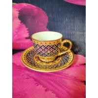 ราคา แก้วเบญจรงค์พร้อมถ้วยกาแฟในกล่องผ้าไหม พรีเมี่ยมสุดหรู งานเขียนปราณีต สุดคุ้ม (22975937491)