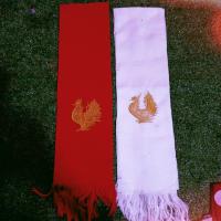 ราคา ถ้าสใบปักหงส์ทอง ผ้าสใบประจำประจำชาติมอญ (13497749250)