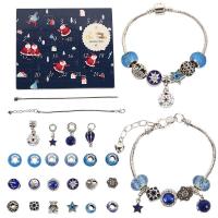 ราคา Christmas bracelet beaded gift box 24 countdown blind box kids bracelet DIY big hole beads jewelry set (19793950263)