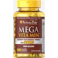 ราคา วิตามินรวมผู้สูงอายุ Mega Multivitamin 100 Puritan's Pride วิตามินนำเข้า มาตรฐาน FDA สหรัฐอเมริกา (1569331432)