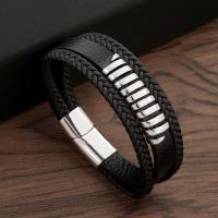 ราคา เครื่องประดับ สร้อยข้อมือ สายหนัง แต่งหัวเข็มขัดแม่เหล็ก แบบหลายชั้น สไตล์เรโทร แฟชั่นสําหรับผู้ชาย (24050091277)