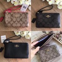 ราคา แท้ % Coach Wristlet คล้องมือไซส์ S 2 ซิป (10215180346)