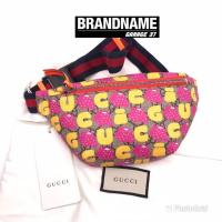 ราคา New Gucci belt bag สตอเบอรี่ อุปกรณ์ ถุงผ้า การ์ด (6834672307)