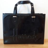 ราคา ส่งต่อกระเป๋าหนังแก้วสีดำ แบรนด์Harrods แท้ (2403185954)