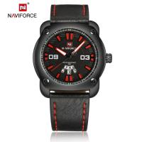 ราคา รับประกัน 1 ปี สินค้าพร้อมกล่อง กันน้ำได้นาฬิกา naviforce แท้ รุ่น NF9096-BRB สายหนังสีดำ (808797850)