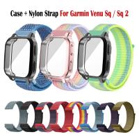 ราคา Garmin Venu Sq 2 music สายนาฬิกาข้อมือ ผ้าไนลอน สำหรับ for Garmin Venu Sq / Sq music นาฬิกาสมาร์ทวอทช์ สาย + เคส (9581579232)