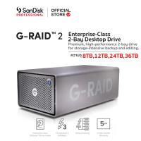 ราคา SanDisk Professional G-RAID 2 6TB,12TB,24TB,36TB RAID Array 2, Thunderbolt 3 / USB 3.2 Gen 1 (SDPH62H) ประกัน 5ปี (20726799218)