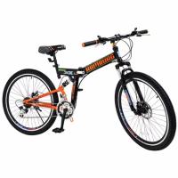 ราคา K-BIKE จักรยานเสือภูเขาพับได้ FOLDING MOUNTAIN BIKE 26 นิ้ว 21Speed SHIMANO รุ่น HAMBURG 26K67 ดำ/ส้ม #18 (621430680)