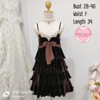 ราคา Tralala เดรสญี่ปุ่นกำมะหยี่ มือสอง (21593192916)