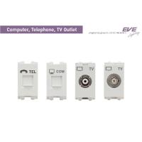 ราคา เต้ารับทีวีโทรศัพท์คอมพิวเตอร์ Socklet Outlet RJ45 CAT6 สีขาว EVE (6239066885)