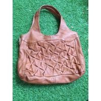 ราคา กระเป๋าสะพายข้าง ทรงย่าม งานหนังแท้ มือสอง สีน้ำตาล 15” หนังสวยๆ พร้อมส่ง (10823446618)