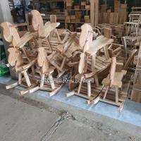 ราคา ม้าโยก ไม้สักแท้ งานไม้ดิบ (22310828234)