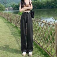 ราคา TAIWEI กางเกงยีนส์ผู้หญิง เอวสูง ทรงกระบอก กางเกงยีนส์ แต่งกระดุมสไตล์บอย ทรงเกาหลี กางเกงยีนส์กระบอก #604 (23783599525)