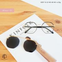 ราคา กรอบแว่นพร้อมคลิปออนกันแดดทรงเหลี่ยม รุ่น 8051 (5312779159)