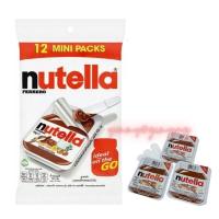 ราคา Nutella mini packs นูเทลล่า มินิ แพ็ค เฮเซลนัทบดผสมโกโก้ ขนาด 180 กรัม (1 แพ็คมี 12 ชิ้น) (22719910559)