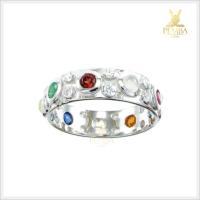 ราคา แหวนนพเก้า ตามตำราโบราณ เงินแท้925 ชุบทองคำขาว แหวนพลอยแท้ (7877726716)