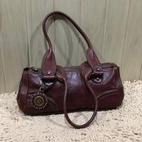 ราคา กระเป๋าสะพายหนังแท้ แบรนด์ AK ANNE KLEIN สินค้ามือสอง (3539634306)