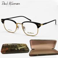 ราคา PAUL HUEMAN (Housebrand Korea แท้100%) กรอบแว่นสายตา แบรนด์เนม Paris Design สีดำ/ทอง ขาAcetate รุ่น PHF-5092A Col.05-1 (1822341748)