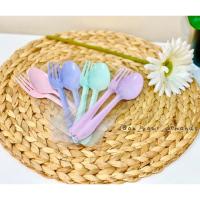 ราคา ช้อนส้อมเคลือบสีพาสเทล (4136332758)