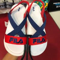 ราคา ☄️ รองเท้าแตะFila รัดส้น สีขาว แดง น้ำเงิน (1553209928)