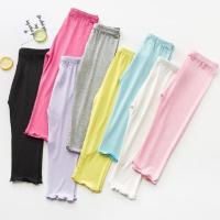 ราคา พร้อมส่ง! เลคกิ้งเด็ก กางเกงเด็ก กางเกงกันโป๊ สีพาสเทล ปลายระบาย (17506186634)