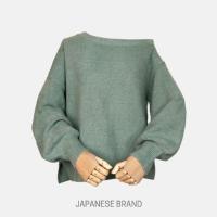 ราคา เสื้อสเวตเตอร์ไหมพรมสีเขียว แบรนด์ญี่ปุ่น มือสองสภาพใหม่ (17763721964)