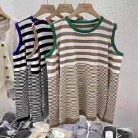 ราคา เสื้อไหมพรมแขนยาวลายขวางเว้าไหล่ (11182064991)