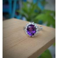 ราคา แหวนเงิน925พลอยแท้อเมทิสต์สีม่วง (17292403571)