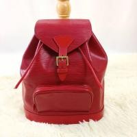 ราคา กระเป๋าแบรนด์เนม มือสอง Louis Vuitton Epi Montsouris MM Monaco Park 700th Anniversary Castilian Red Rucksack Bag LV (14524291795)
