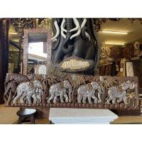 ราคา ไม้สักแกะสลัก 180 X 45cmxหนา 4 Cm รูปช้าง 4 เชือก ประดับกระจกสีขาว กรอบรูปแกะสลัก กรอบรูป สีไม้ธรรมชาติเดินเส้นทอง (21606117488)