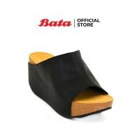 ราคา BATA LADIES HEELS รองเท้าส้นตึก สูง 2.5 นิ้ว WEDGE(OVER 55MM) แบบสวมเปิดส้น สีขาว รหัส 7618629 / สีดำ รหัส 7616629 (5942115528)