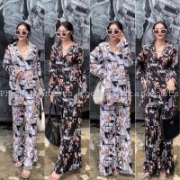 ราคา ชุดเซต 2ชิ้น ผ้าไหมอิตาลี่พิมส์ลายผ้าอัดพลีท (11055344503)