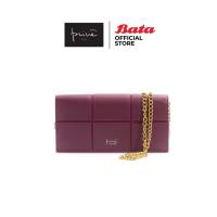 ราคา Bata บาจา ยี่ห้อ Prive กระเป๋าสะพายข้าง กระเป๋าสะพาย ถือได้หลายแบบ Crossbody Bag สำหรับผู้หญิง รุ่น Jane สีแดงเข้ม 9075014 (14382217154)