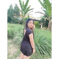 ราคา เดรสสีดำ เดรสเว้าหลัง เดรสคนอวบ เอวยางยืด เสื้อผ้าคนอวบ แฟชั่นสาวอวบ เสื้อผ้าแฟชั่นมือสอง (11979761751)