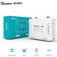 ราคา Sonoff 4CH R3 ITEAD 4 Channel Din Rail Mounting WiFI Switch Wireless Smart Switch (18109434301)