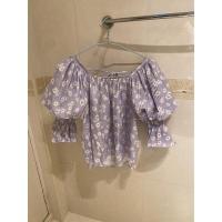 ราคา เสื้อแขนตุ๊กตาสีม่วงอ่อนลายดอกน่ารักสดใส (13951311813)