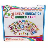 ราคา CT Early Education Wooden Card เกมส์จับคู่ไม้ นับเลข กล่องฟ้า (937993467)