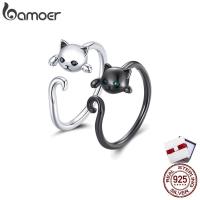 ราคา Bamoer แหวนเงินแท้ 925 รูปแมว ปรับขนาดได้ เครื่องประดับแฟชั่น สําหรับผู้หญิง (18988997641)