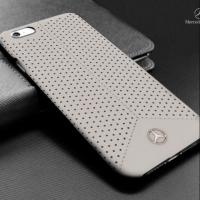 ราคา Mercedes-Benz Perforated Black Leather Hard Case for iPhone 6/6s (6619645661)