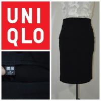 ราคา กระโปรง UNIQLO ทรงสอบ สีดำ size S (947167590)