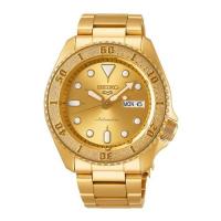ราคา Seiko 5 Sports Automatic Gold Stainless Steel Band Watch SRPE74K1,SRPE74K (4059429399)