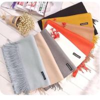 ราคา พร้อมส่ง ผ้าคลุมไหล่ Women long soft Cashmere scarf ผ้าพันคอแฟชั่นกันแดดกันหนาว แคชเมียร์ สีพื้น รุ่น1576-1579 (12120567638)