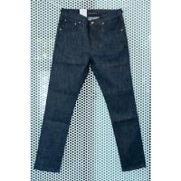ราคา [SAMPLE] Lean Dean Dry Deep Comfort ยีนส์ผ้าดิบเทาดำทรงกระบอกเล็กกึ่งเดฟ Nudie ของแท้ 100% (6273161976)