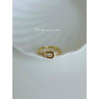 ราคา [Yukina.acc] แหวนแฟชั่น ทรงหัวเข็มขัดประดับเพชร สีทอง (21575737754)