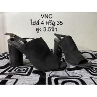 ราคา รองเท้า ส้นสูง สีดำ ผ้ากำมะหยี่ (5951126601)